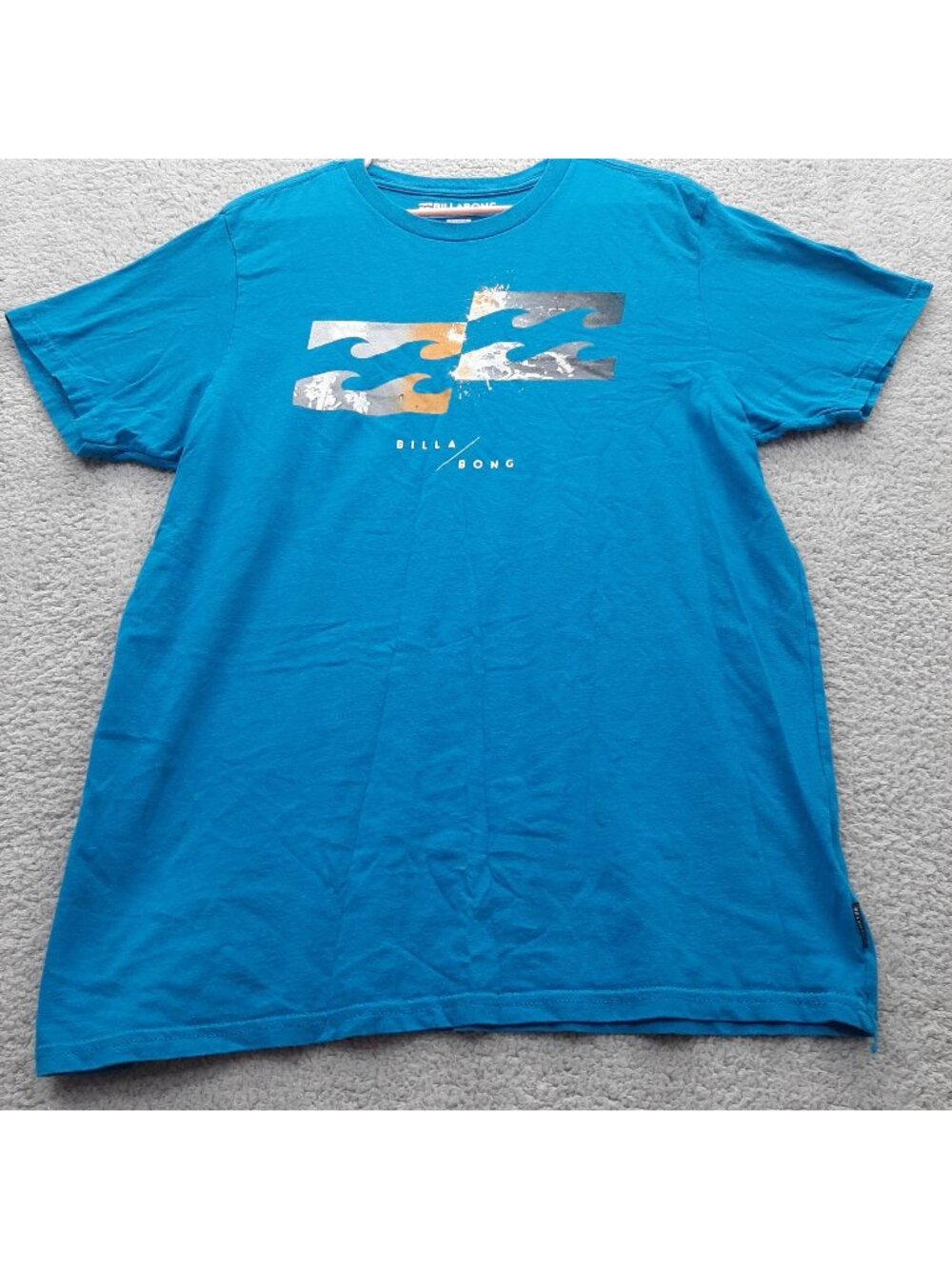 Billabong Mens Blue Graphic T-shirt X-Large 100% Cotton Short Sleeve Casual